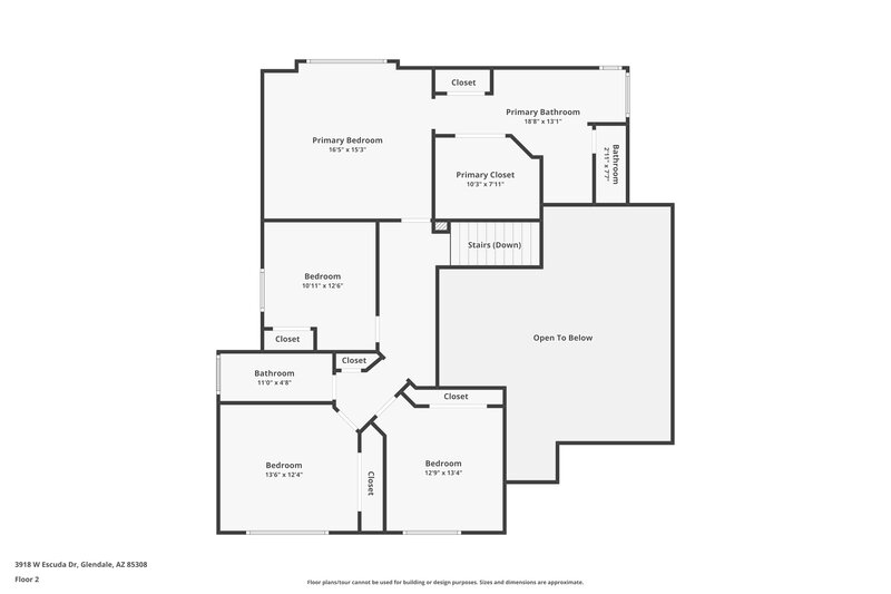 3,090/Mo, 3918 W Escuda Dr Glendale, AZ 85308 Floor Plan View 2