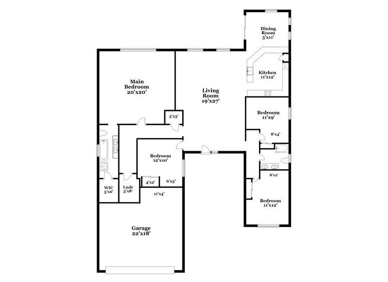 2,275/Mo, 6531 S 17th Ave Phoenix, AZ 85041 Floor Plan View