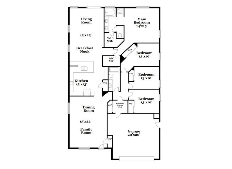 2,085/Mo, 7024 W Shumway Farm Rd Laveen, AZ 85339 Floor Plan View