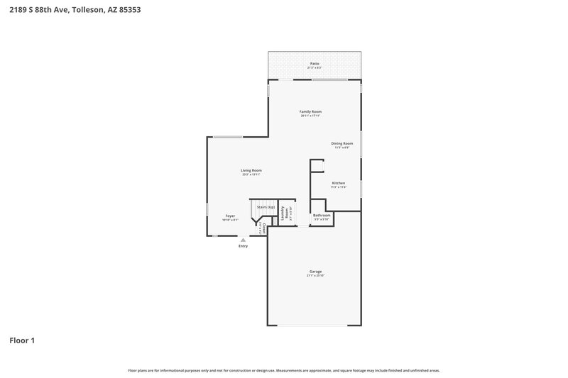2,355/Mo, 2189 S 88th Ave Tolleson, AZ 85353 Floor Plan View