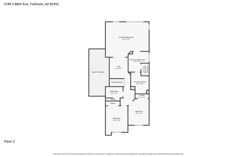 2,355/Mo, 2189 S 88th Ave Tolleson, AZ 85353 Floor Plan View 2