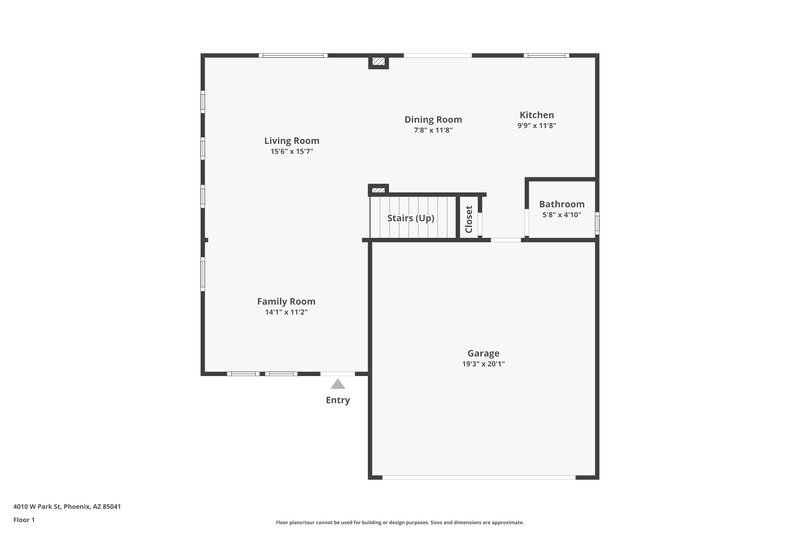 2,110/Mo, 4010 W Park St Phoenix, AZ 85041 Floor Plan View