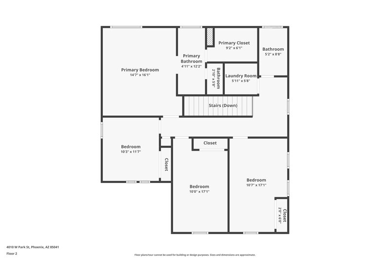 2,110/Mo, 4010 W Park St Phoenix, AZ 85041 Floor Plan View 2