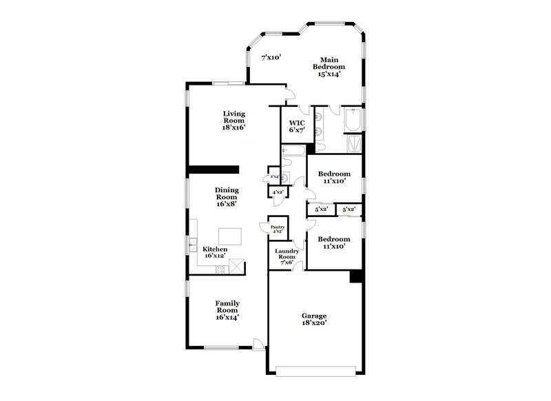 2,105/Mo, 3117 W St Kateri Dr Phoenix, AZ 85041 Floor Plan View