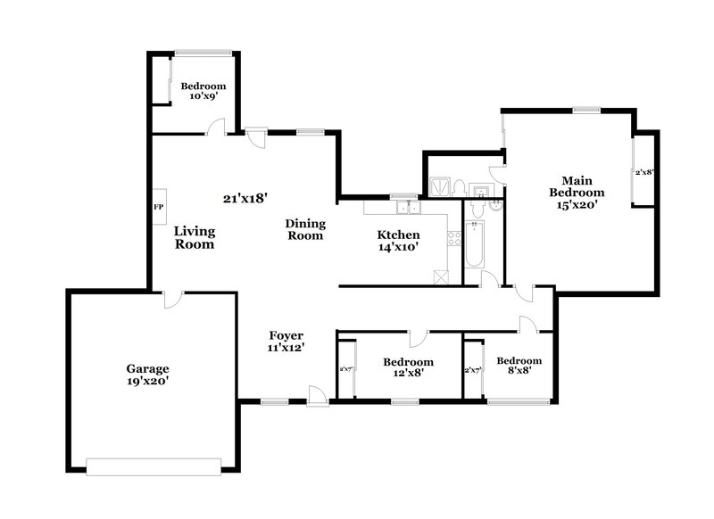 2,470/Mo, 335 E Harwell Rd Gilbert, AZ 85234 Floor Plan View