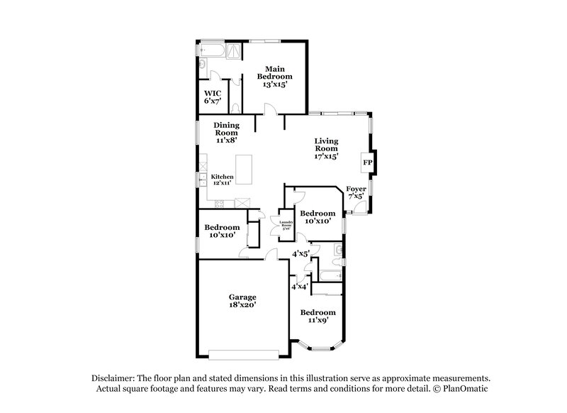 2,350/Mo, 18639 N 2nd Ave Phoenix, AZ 85027 Floor Plan View