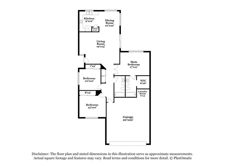 1,935/Mo, 6933 W Nicolet Ave Glendale, AZ 85303 Floor Plan View