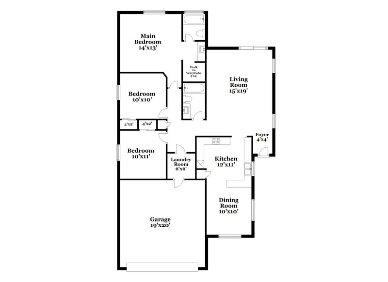 3,050/Mo, 631 N Williams St Chandler, AZ 85225 Floor Plan View