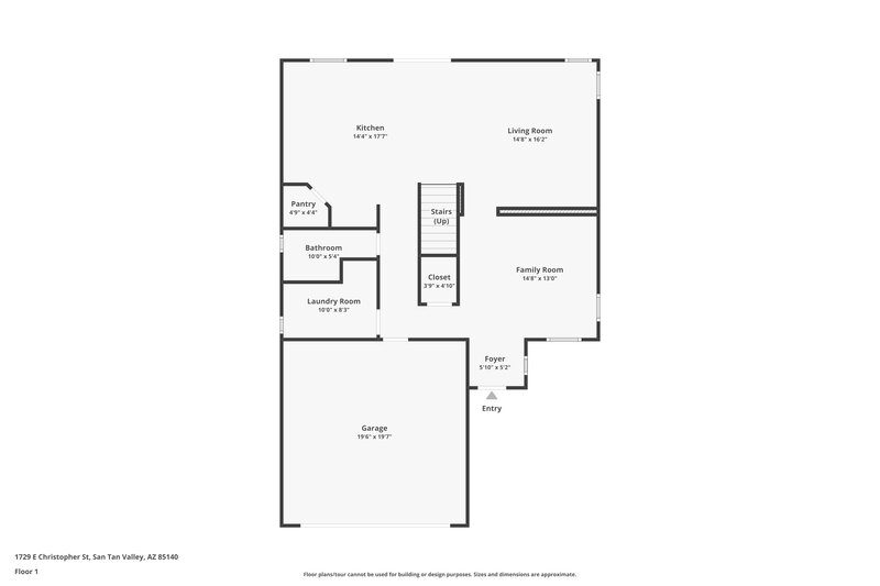 3,050/Mo, 1729 E Christopher St San Tan Valley, AZ 85140 Floor Plan View