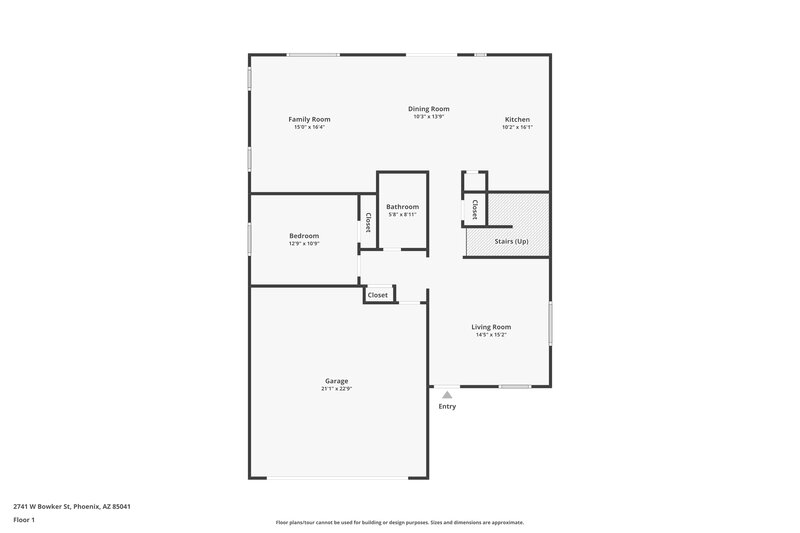 2,460/Mo, 2741 W Bowker St Phoenix, AZ 85041 Floor Plan View
