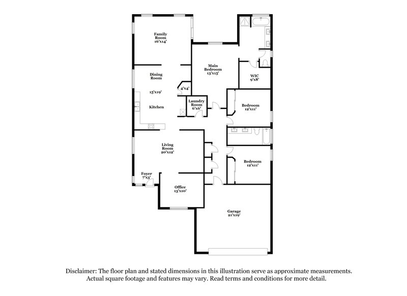 2,140/Mo, 8133 W Hess Ave Phoenix, AZ 85043 Floor Plan View
