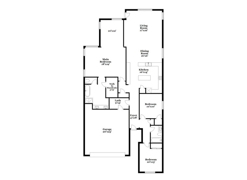 2,495/Mo, 3616 E Flower St Gilbert, AZ 85298 Floor Plan View