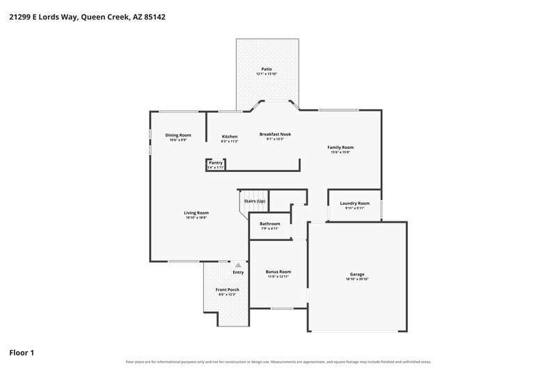 2,305/Mo, 21299 E Lords Way Queen Creek, AZ 85142 Floor Plan View
