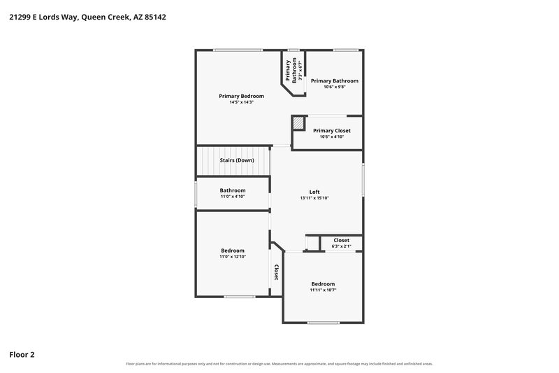 2,305/Mo, 21299 E Lords Way Queen Creek, AZ 85142 Floor Plan View 2