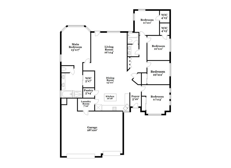 2,915/Mo, 3441 E Baranca Ct Gilbert, AZ 85297 Floor Plan View