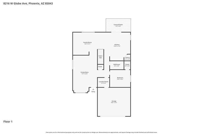 2,360/Mo, 8216 W Globe Ave Phoenix, AZ 85043 Floor Plan View