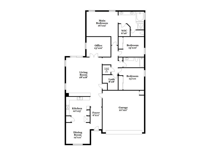 2,420/Mo, 2904 E Meadowview Dr Gilbert, AZ 85298 Floor Plan View