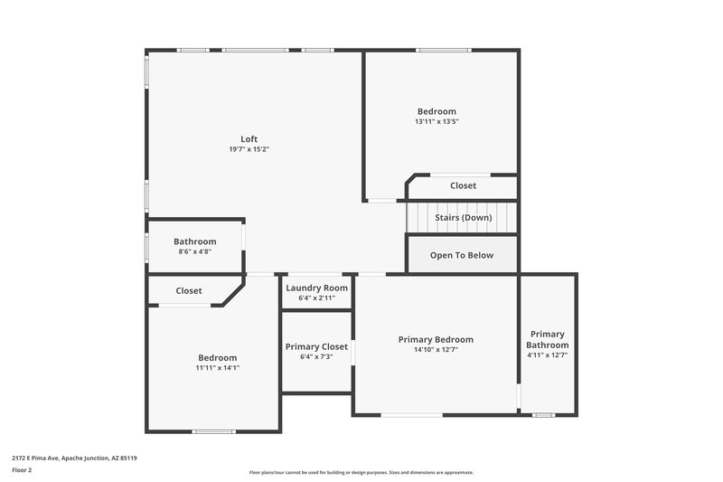 2,215/Mo, 2172 E Pima Ave Apache Junction, AZ 85119 Floor Plan View 2