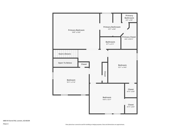 2,630/Mo, 6883 W Darrel Rd Laveen, AZ 85339 Floor Plan View 2