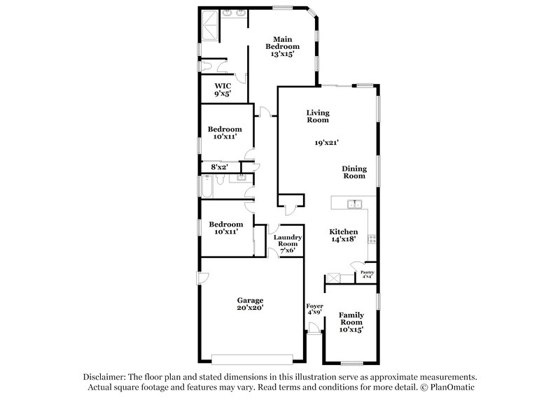 1,980/Mo, 13218 W Rowel Rd Peoria, AZ 85383 Floor Plan View