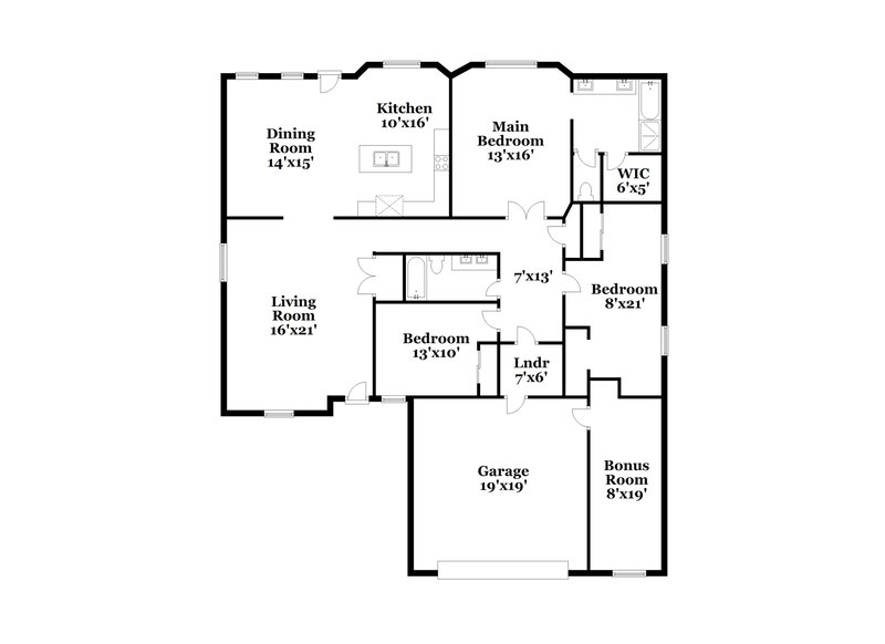 2,455/Mo, 6115 W Park View Ln Glendale, AZ 85310 Floor Plan View