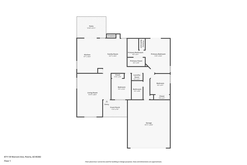 1,945/Mo, 8711 W Marconi Ave Peoria, AZ 85382 Floor Plan View