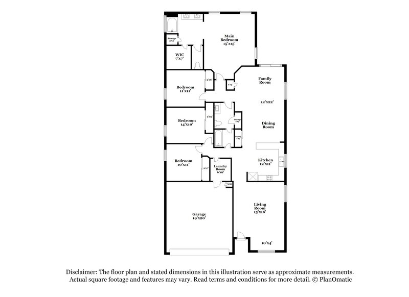 2,015/Mo, 6927 S 37th Glen Phoenix, AZ 85041 Floorplan View
