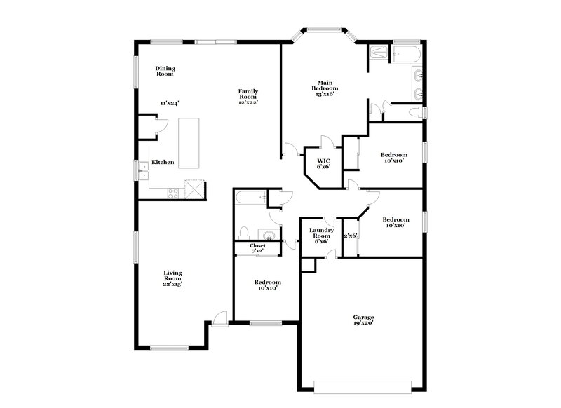 2,415/Mo, 2904 W Sunland Ave Phoenix, AZ 85041 Floor Plan View