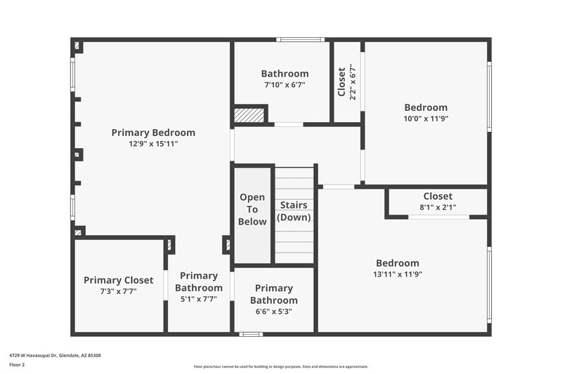 1,975/Mo, 4729 W Havasupai Dr Glendale, AZ 85308 Floor Plan View 2