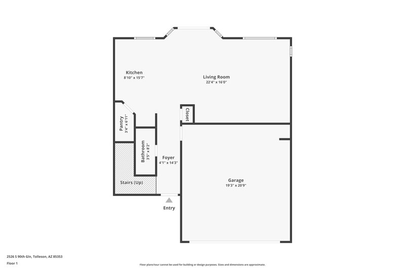 1,995/Mo, 2526 S 90th Glen Tolleson, AZ 85353 Floor Plan View