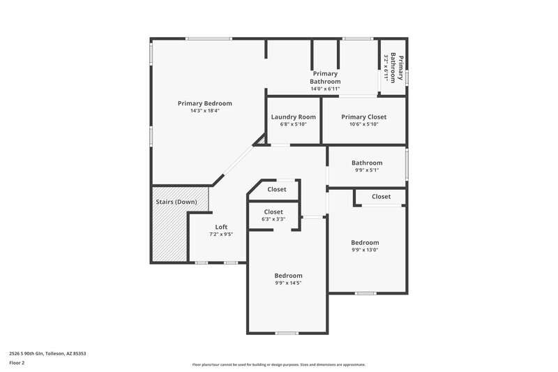 1,995/Mo, 2526 S 90th Glen Tolleson, AZ 85353 Floor Plan View 2