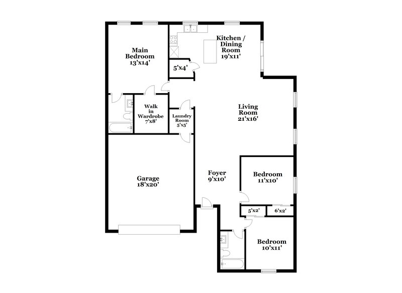1,860/Mo, 18611 N 22nd St Lot 66 Phoenix, AZ 85024 Floor Plan View