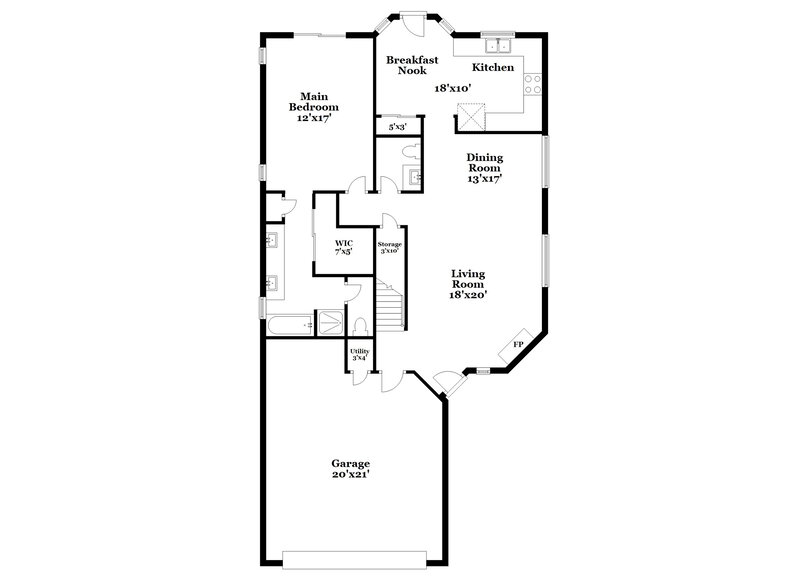 2,840/Mo, 18039 N 12th Pl Phoenix, AZ 85022 Floor Plan View 2