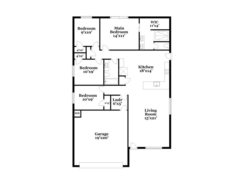 2,200/Mo, 2321 W Mobile Ln Phoenix, AZ 85041 Floor Plan View