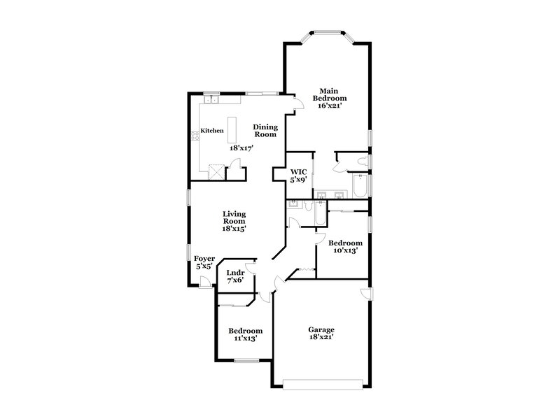 2,380/Mo, 1114 E Fraktur Rd Phoenix, AZ 85040 Floor Plan View