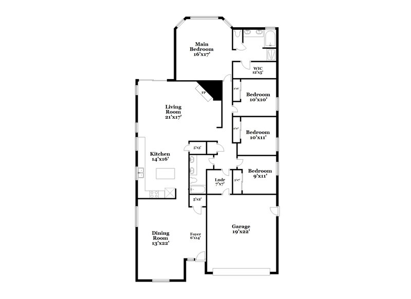 2,180/Mo, 27309 N 84th Dr Peoria, AZ 85383 Floor Plan View