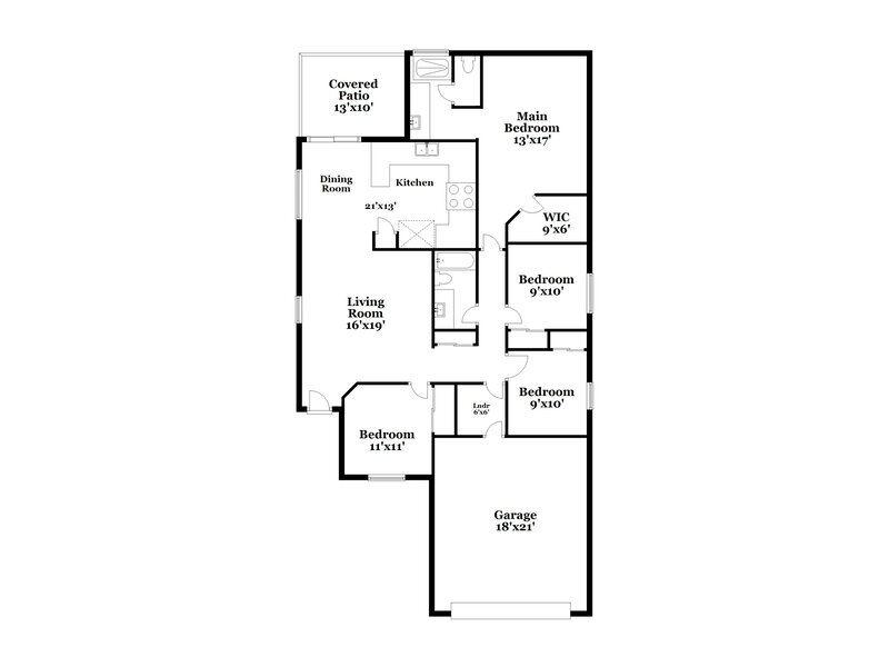 2,215/Mo, 6237 W Jones Ave Phoenix, AZ 85043 Floor Plan View