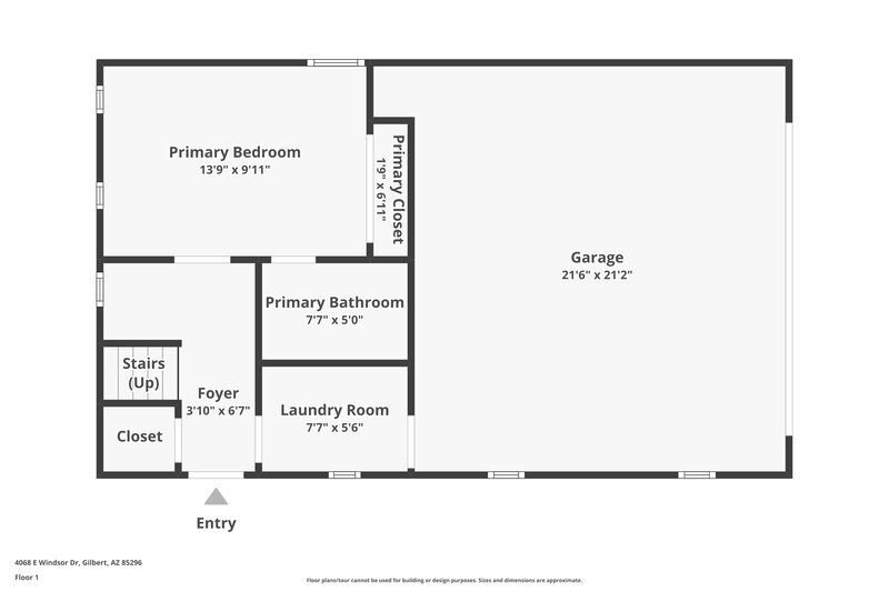2,880/Mo, 4068 E Windsor Dr Gilbert, AZ 85296 Floorplan View