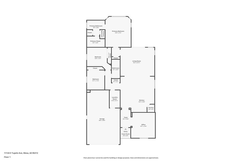 2,705/Mo, 11124 E Tupelo Ave Mesa, AZ 85212 Floor Plan View