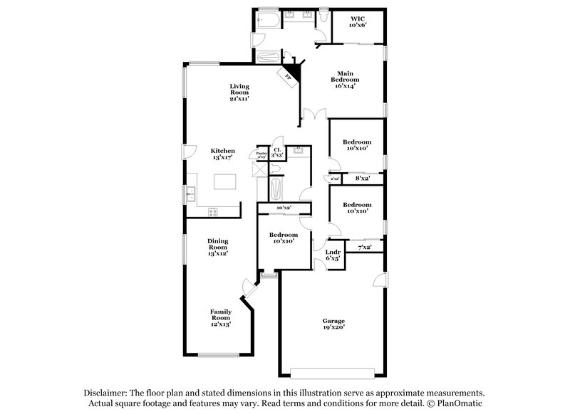 2,225/Mo, 1745 N 125th Dr Avondale, AZ 85392 Floor Plan View