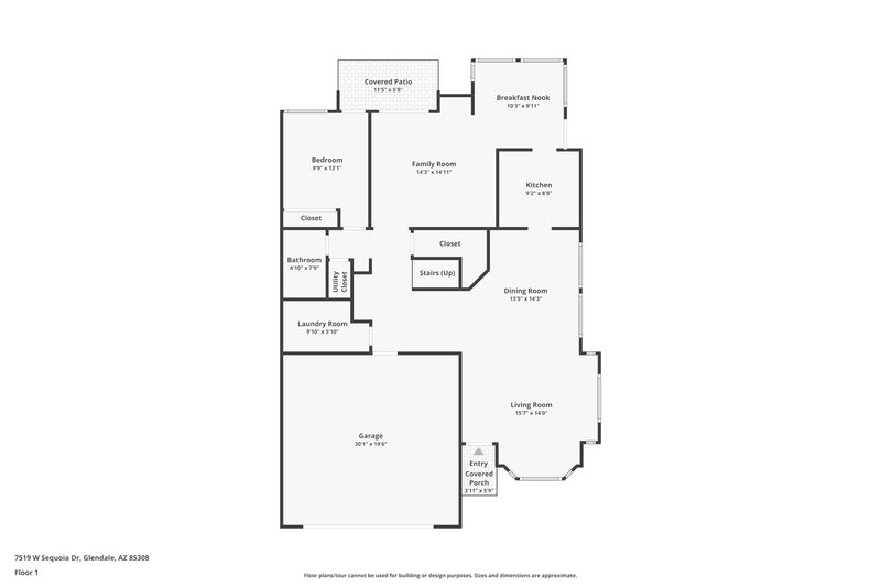 2,595/Mo, 7519 W Sequoia Dr Glendale, AZ 85308 Floor Plan View
