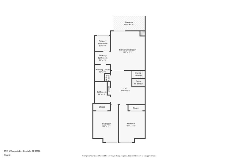 2,595/Mo, 7519 W Sequoia Dr Glendale, AZ 85308 Floor Plan View 2