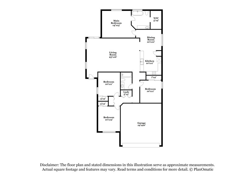 1,840/Mo, 12939 W Port Royale Ln El Mirage, AZ 85335 Floor Plan View