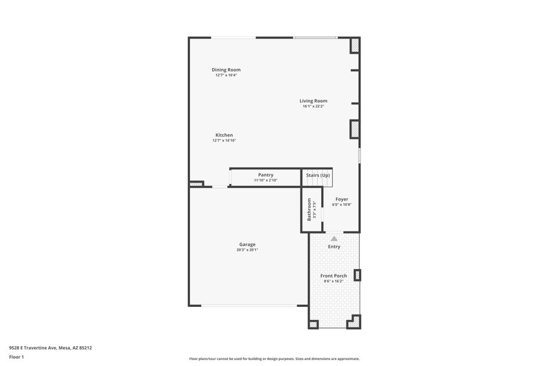 2,565/Mo, 9528 E Travertine Ave Mesa, AZ 85212 Floor Plan View
