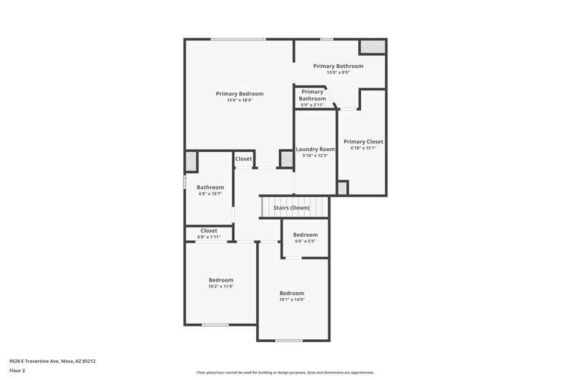 2,565/Mo, 9528 E Travertine Ave Mesa, AZ 85212 Floor Plan View 2