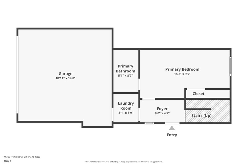 2,135/Mo, 163 W Tremaine Ct Gilbert, AZ 85233 Floor Plan View 2
