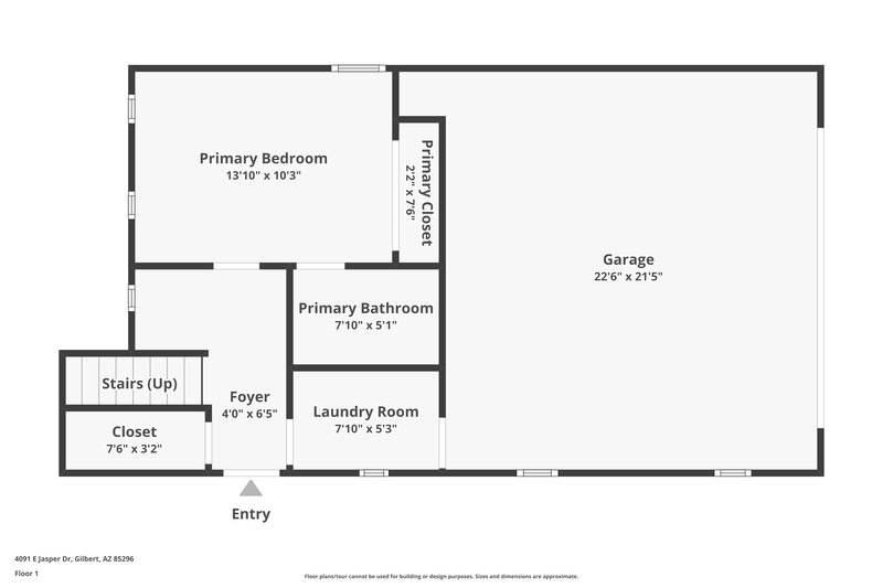 1,945/Mo, 4091 E Jasper Dr Gilbert, AZ 85296 Floor Plan View