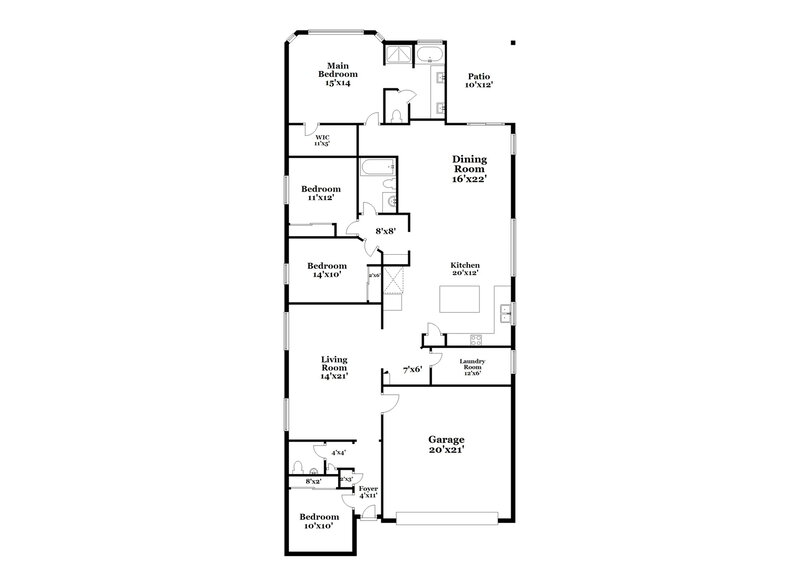 2,670/Mo, 22401 N 102nd Ln Peoria, AZ 85383 Floorplan View