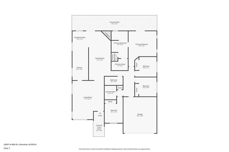 2,390/Mo, 23837 N 40th Dr Glendale, AZ 85310 Floor Plan View