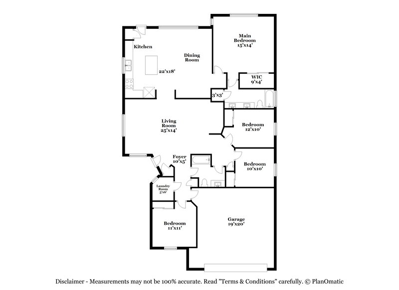 2,310/Mo, 8936 W Fullam St Peoria, AZ 85382 Floor Plan View